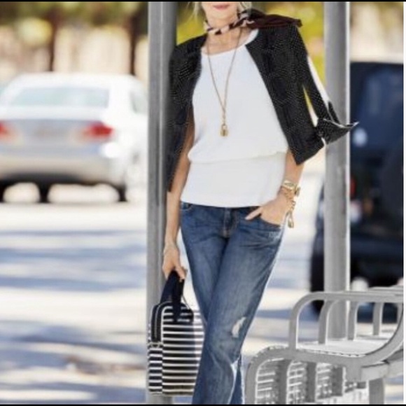 CAbi White Blouson Top - Picture 3 of 13